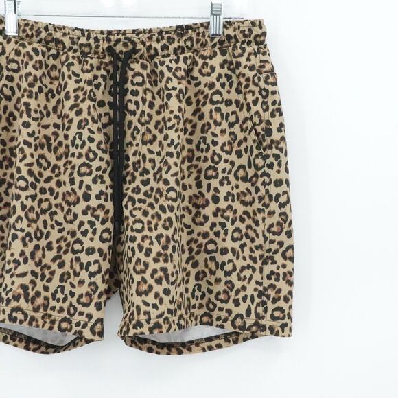 BN3TH Shorts Mens Medium Leopard Print Drawstring Lined Pockets Athletic Casual‎ - Picture 5 of 14